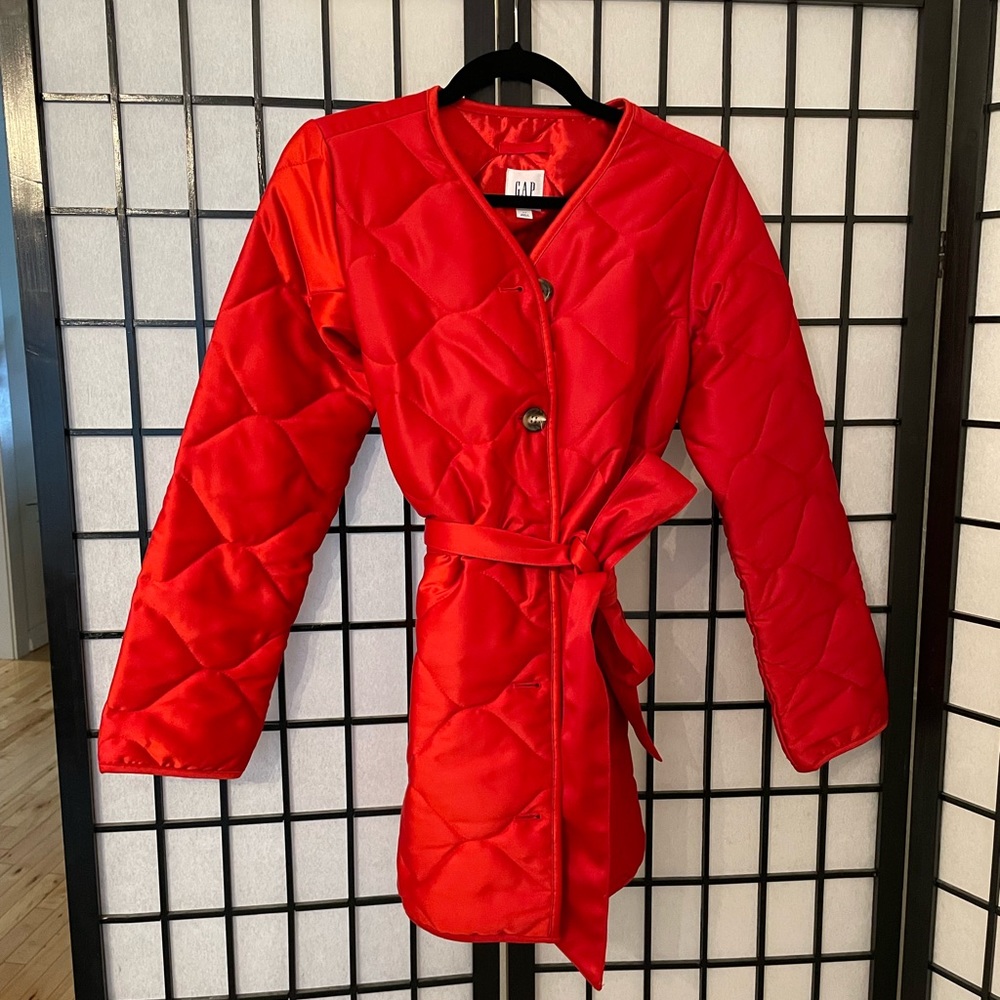 NWT Gorgeous Quilted Red Coat by Gap